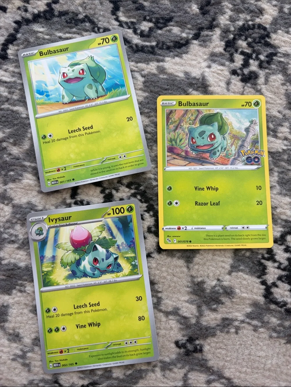 Bulbasaur & Ivysaur Evolution Line Lot | Pokémon 151 + Pokémon GO | ✨5/$25✨